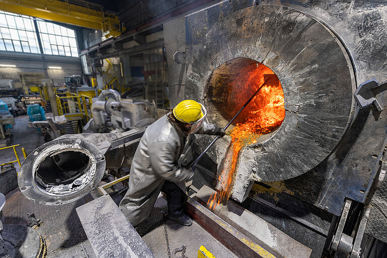 Photo: Aurubis: Metal casting